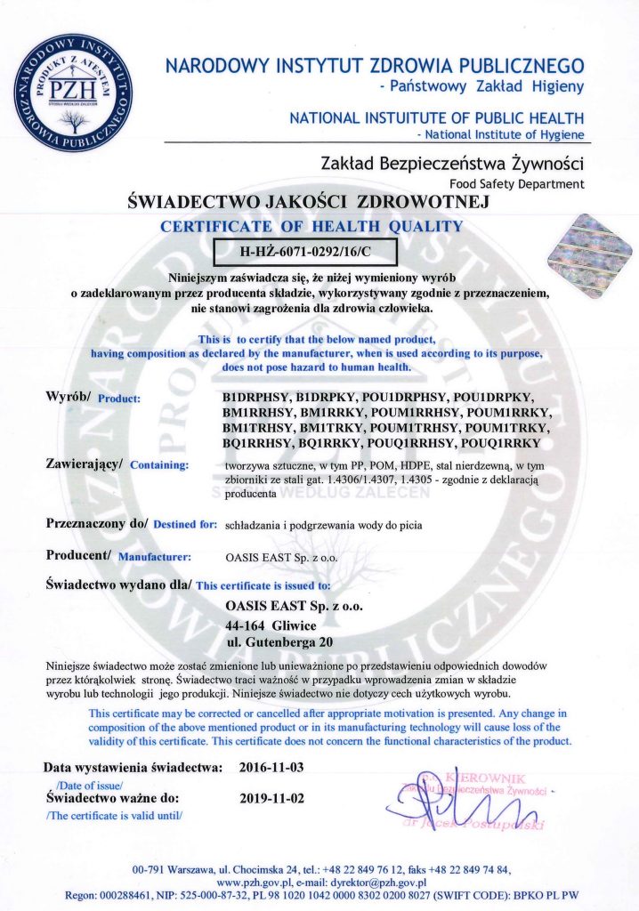 Certyfikat Quarttz